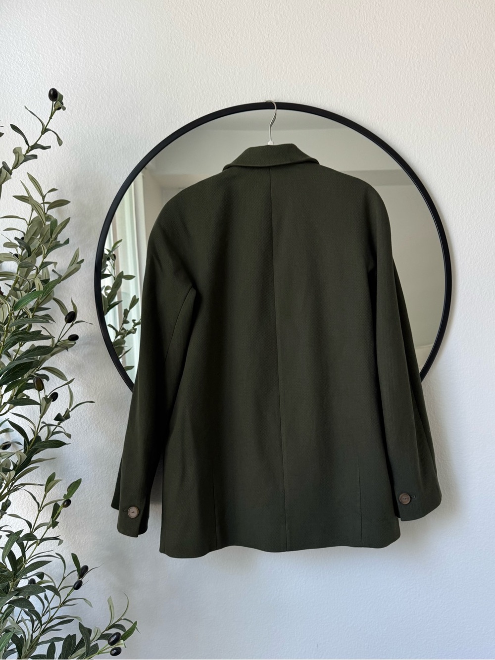 Vince Tuscan Olive Textured Single-Button Blazer 6 - Picture 4 of 10